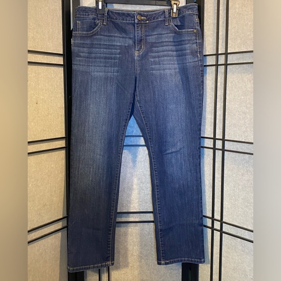 Simply Vera Vera Wang Denim - Simply Vera Vera Wang Pants Size 14 Jeans Roll Cut Capri Beautiful Darker Wash